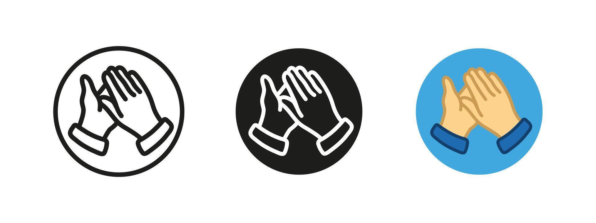 Handwashing icon. Symbol of hygiene, sanitation and health protection in illustration. Represents prevention against germs, bacteria and viruses for personal and public safety. vector