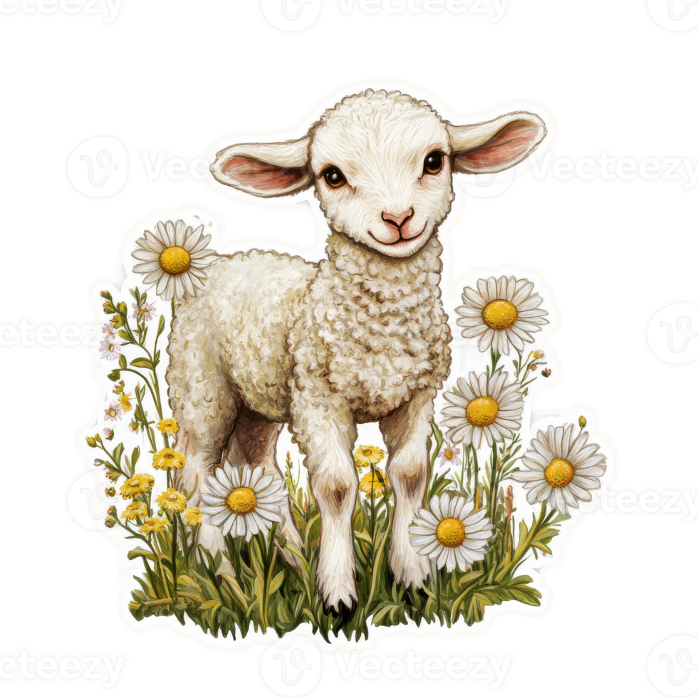 Sticker of Delightful Easter Egg with Chicks Design png