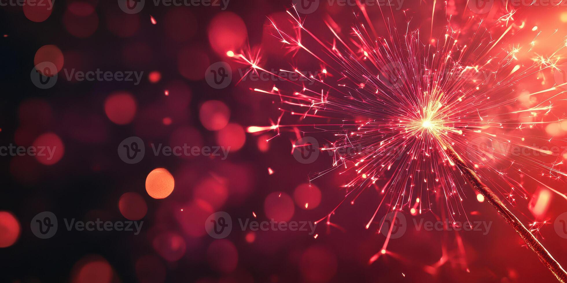 Bright sparks illuminate the night in a festive celebration with colorful bokeh effects and a joyous atmosphere photo