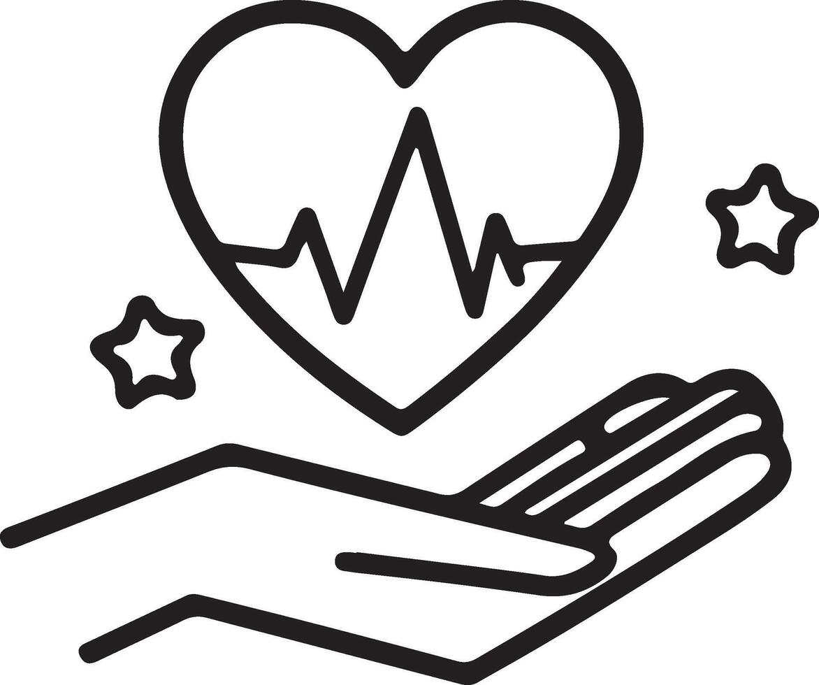 Good health line art icon. vector