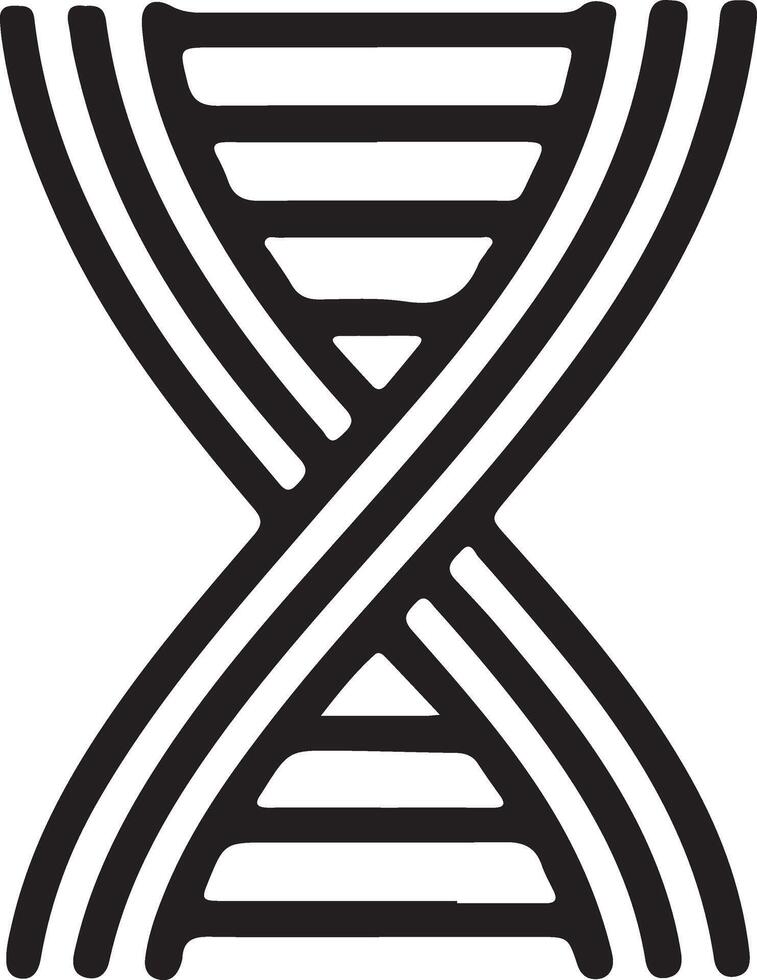 DNA line art icon illustration design. vector