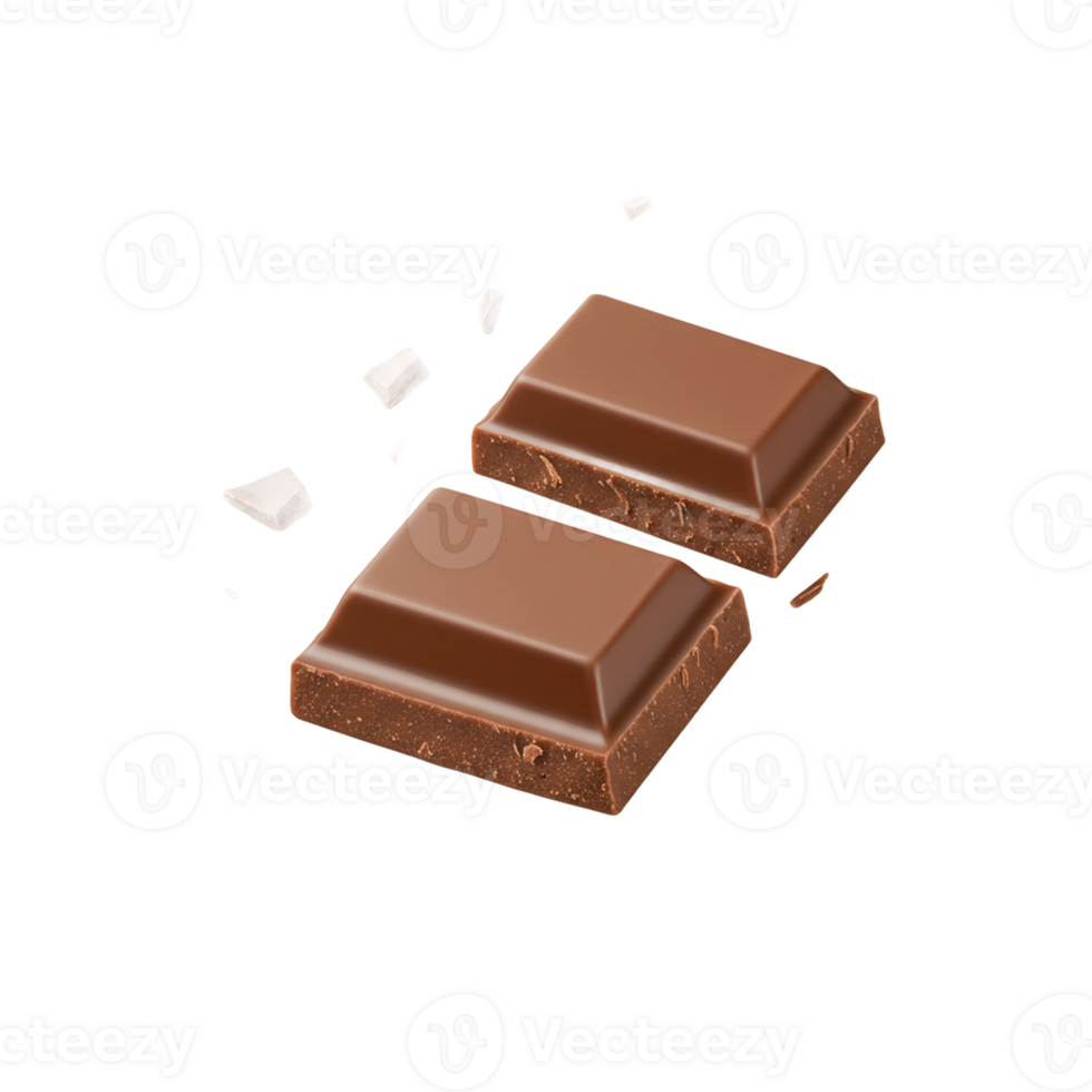 Chocolate pieces broken into chunks, perfect for desserts or snacking. png