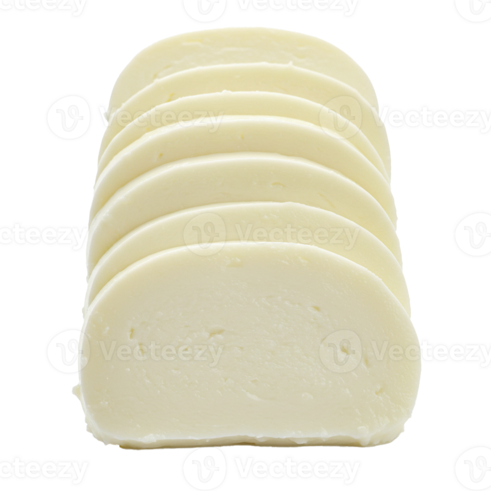 Slices of cheese available for snacking and enhancing dishes. png
