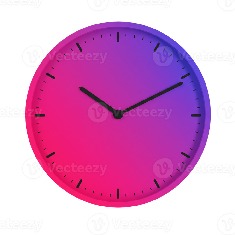 Wall clock displaying time in a stylish and functional design. png