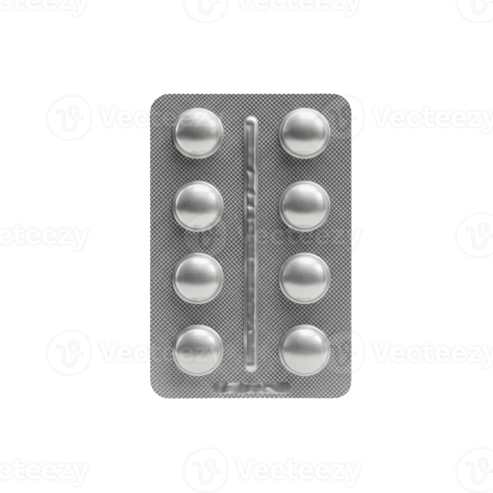 Pill pack with medications and tablets organized for easy access. png
