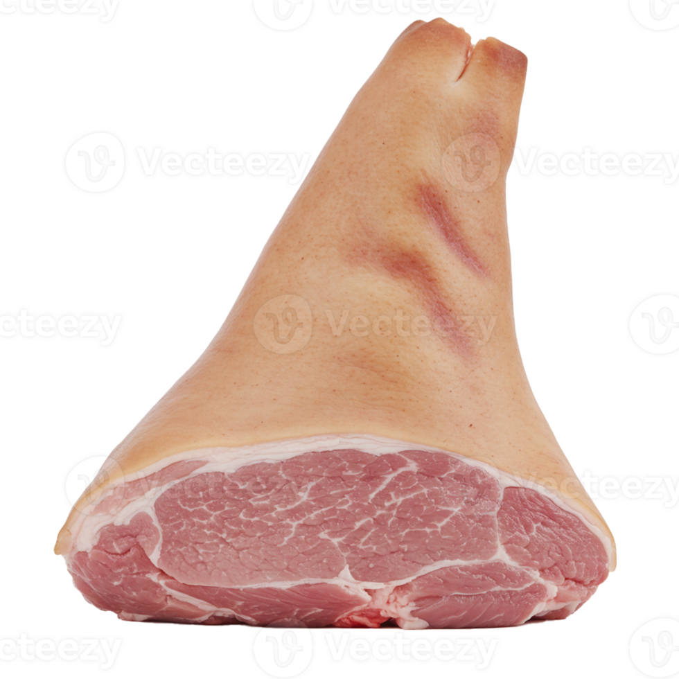 Fresh pork leg cut available at the butcher for various recipes. png