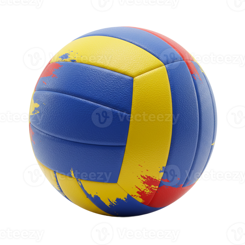 Volleyball ball on a court, ready for a game or training session. png