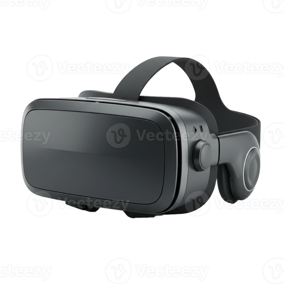 Virtual reality goggles offering immersive experiences in three-dimensional environments. png