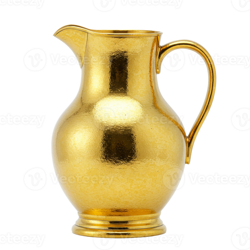 Gold-plated vases representing elegance and luxury for decor. png