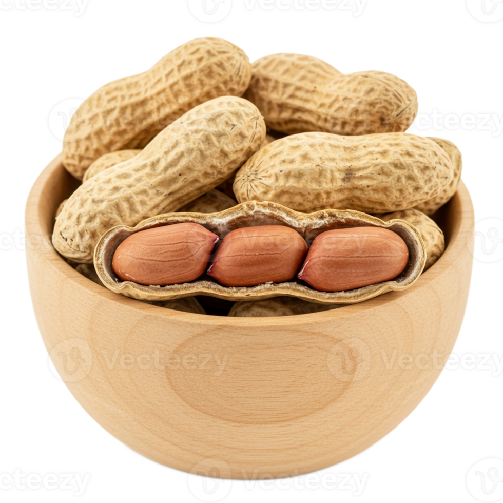 Peanuts in their shells, perfect for snacking or adding flavor to various dishes. png