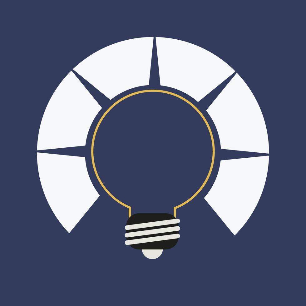 Visual chart, 6-option cycle, sustainable energy idea, battery icon vector