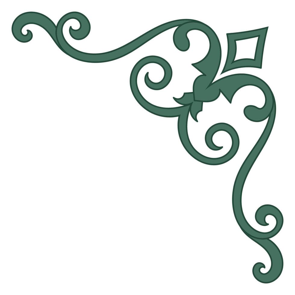 Retro style photo frame with swirl pattern for a luxurious design. vector