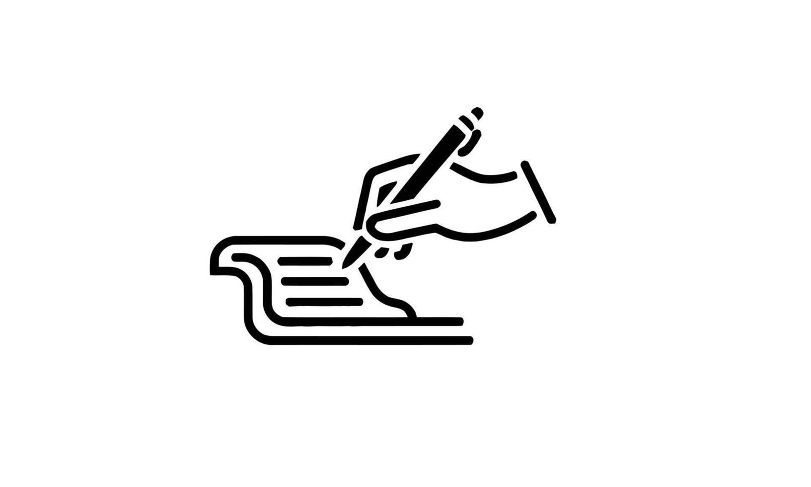 hand holding a pencil vector