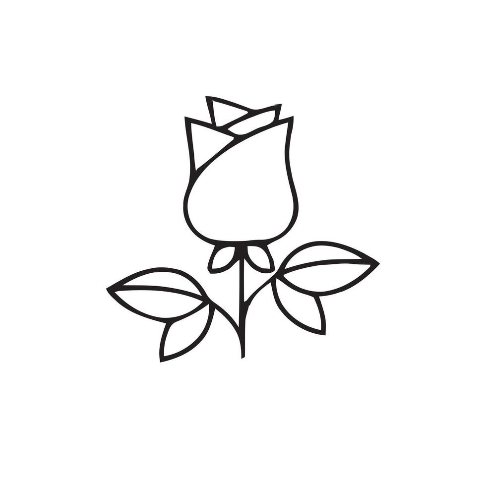 black Flower logo design vector
