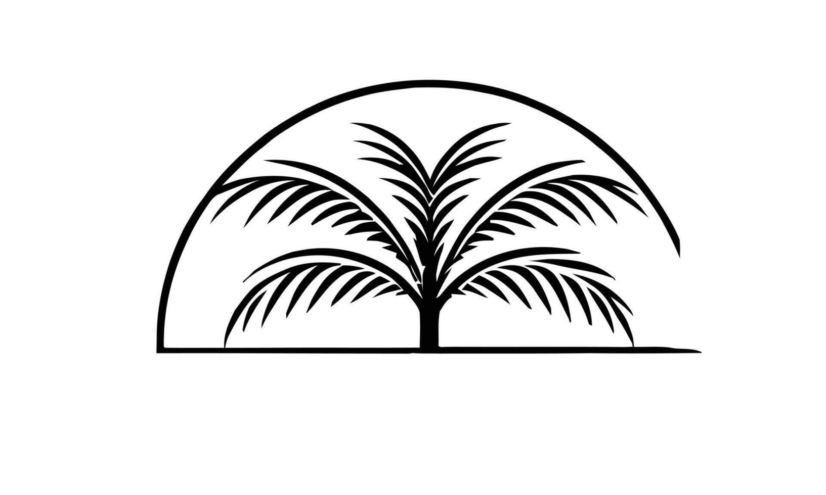 palm trees set vector