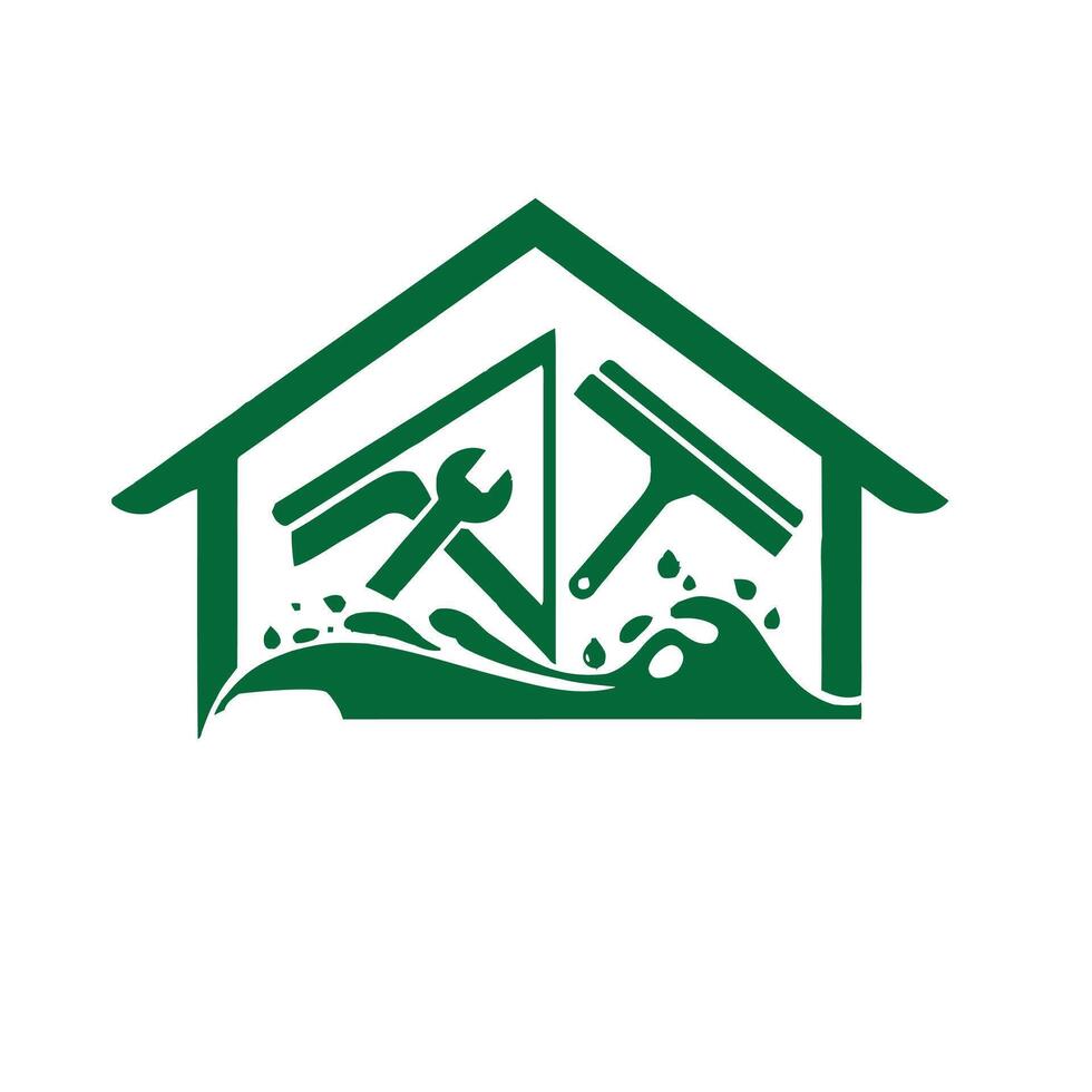 Home Cleaning logo design vector