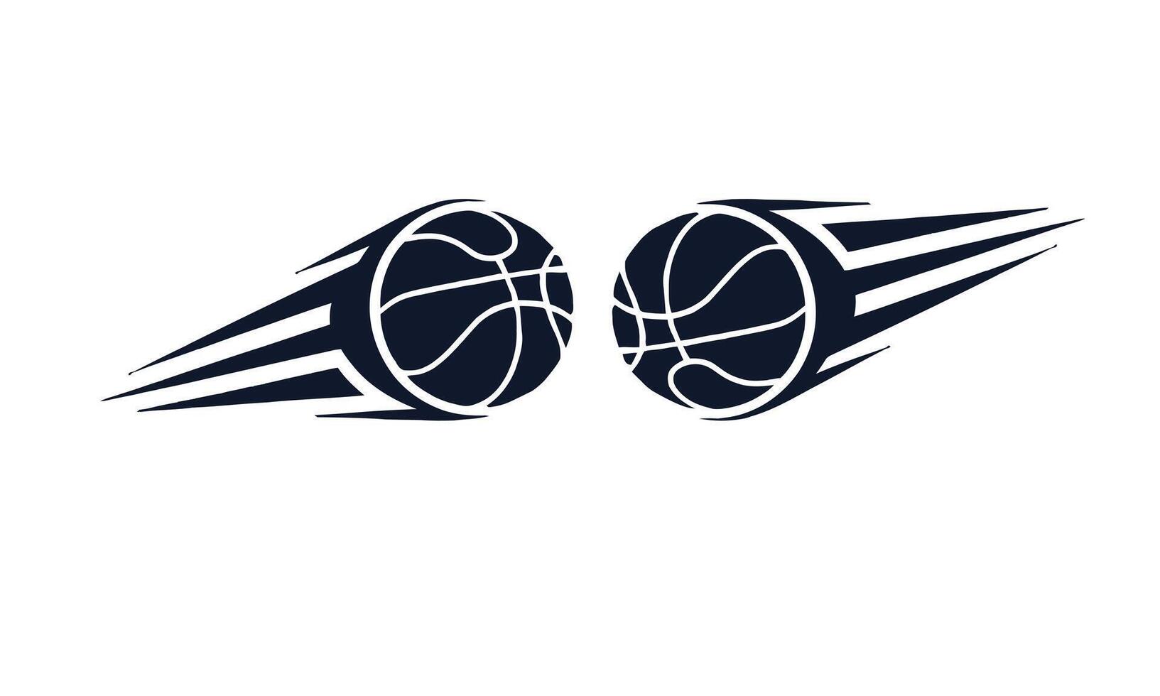 A clean, modern basketball icon with sharp lines and geometric elements vector