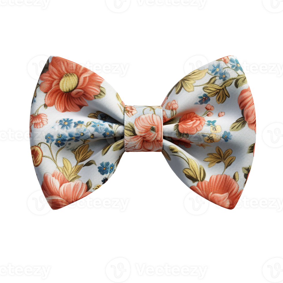 Light Floral Bow on Transparent Background png