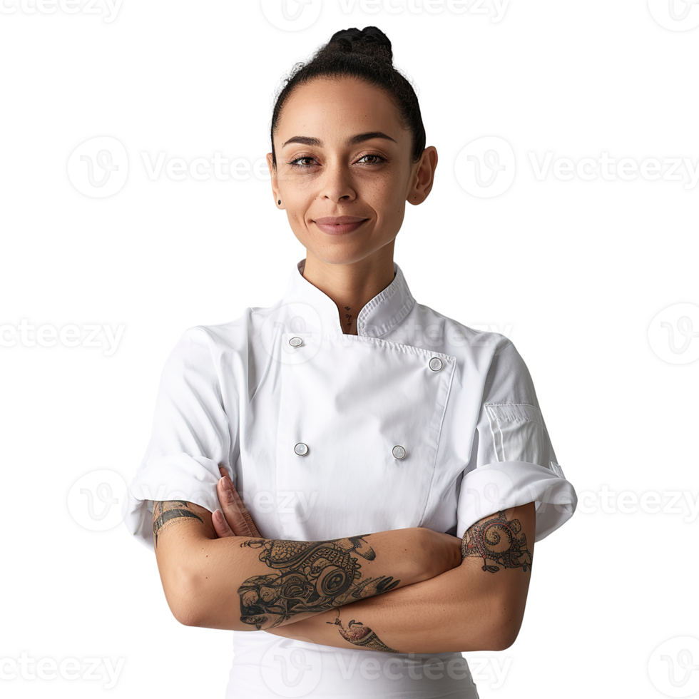Beautiful Girl Chef on Transparent Background png