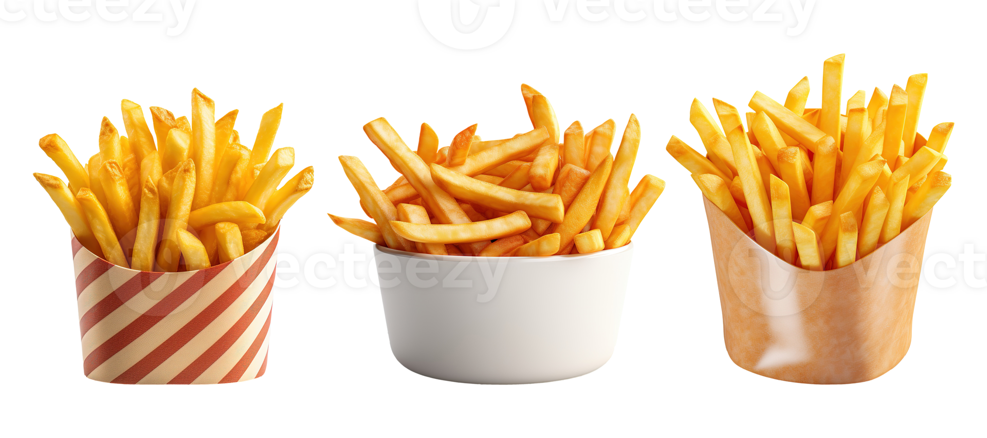 Finger Fries Set on Transparent Background png