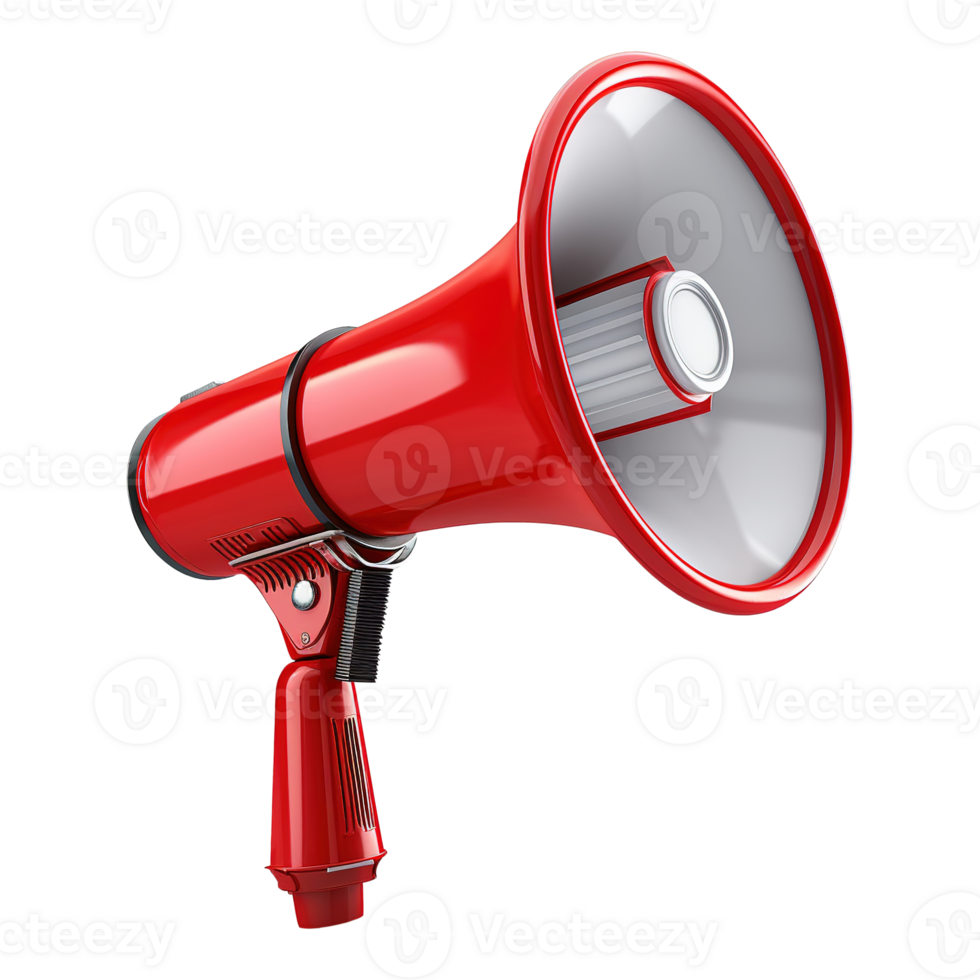 Red Mega Phone on Transparent Background png