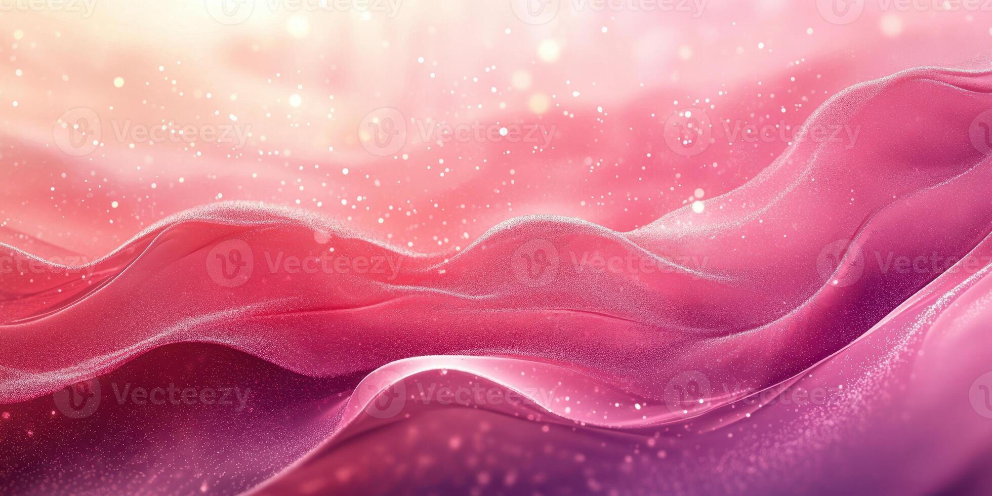 Soft pink and purple waves flow gently through the serene abstract landscape during twilight hours photo