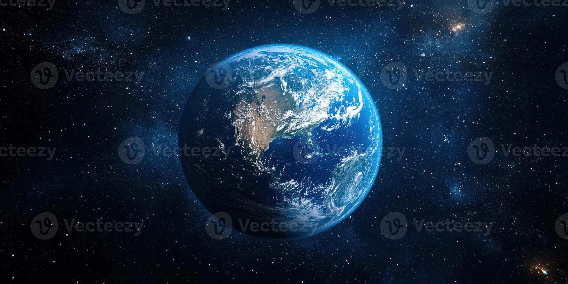 Exploring the beauty of Earth as viewed from space highlighting its vibrant colors and unique patterns photo