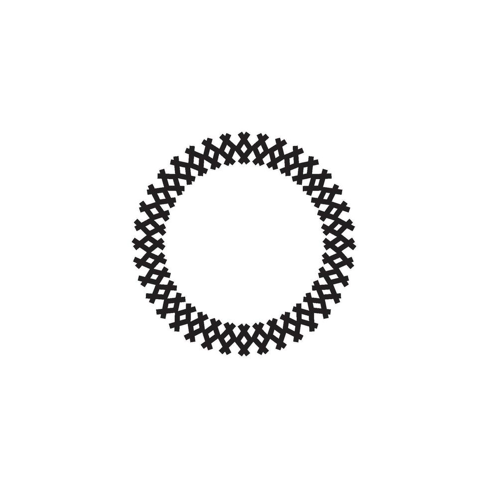 A black and white image of a circular pattern vector