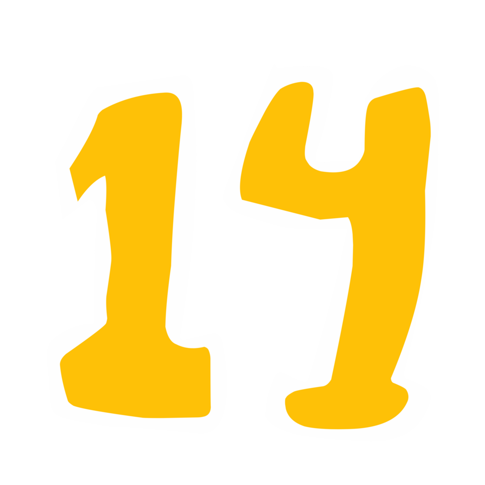 number fourteen icon png