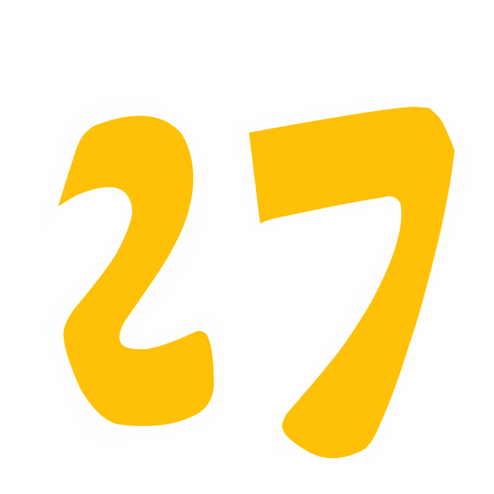 Number twenty seven png