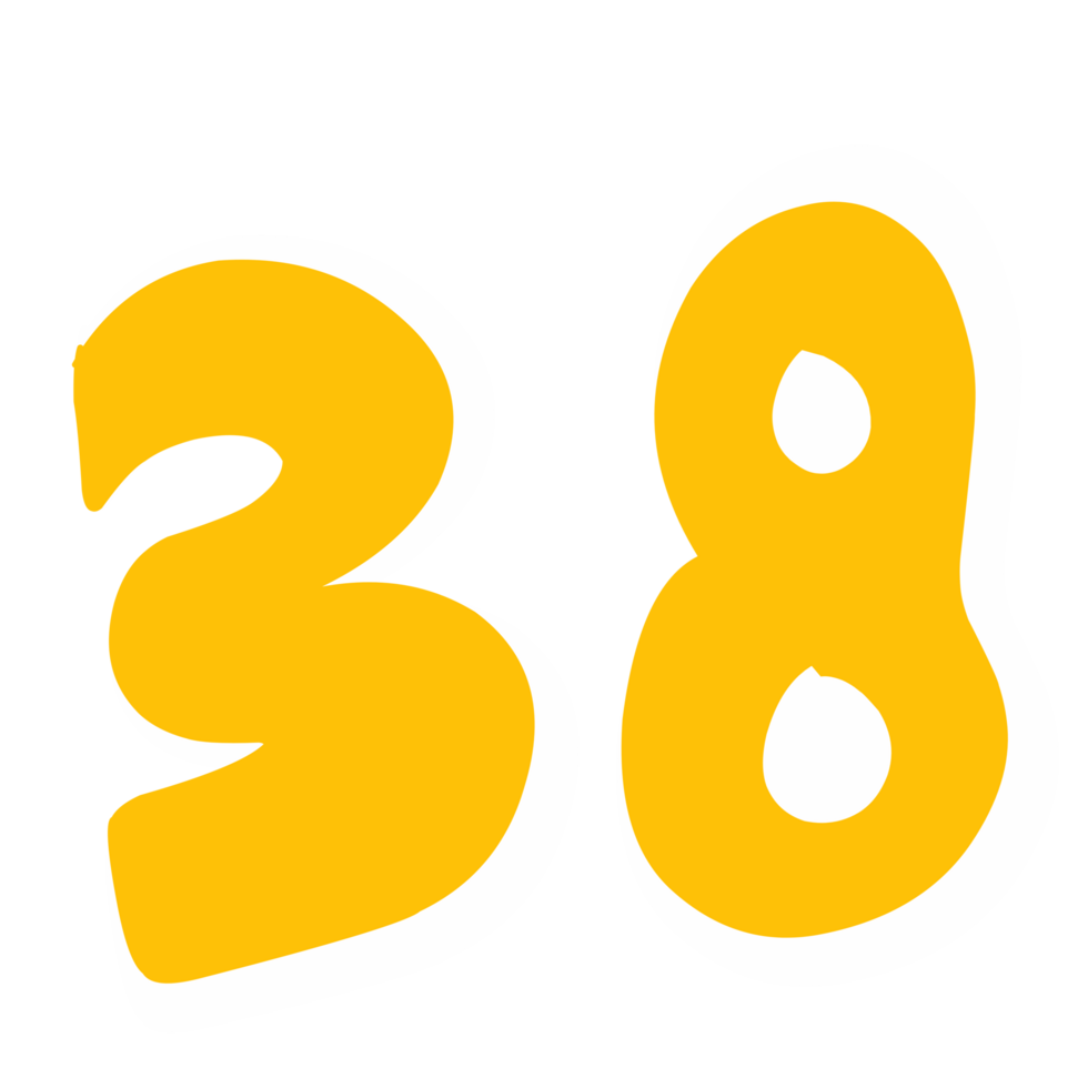 number thirty eight png