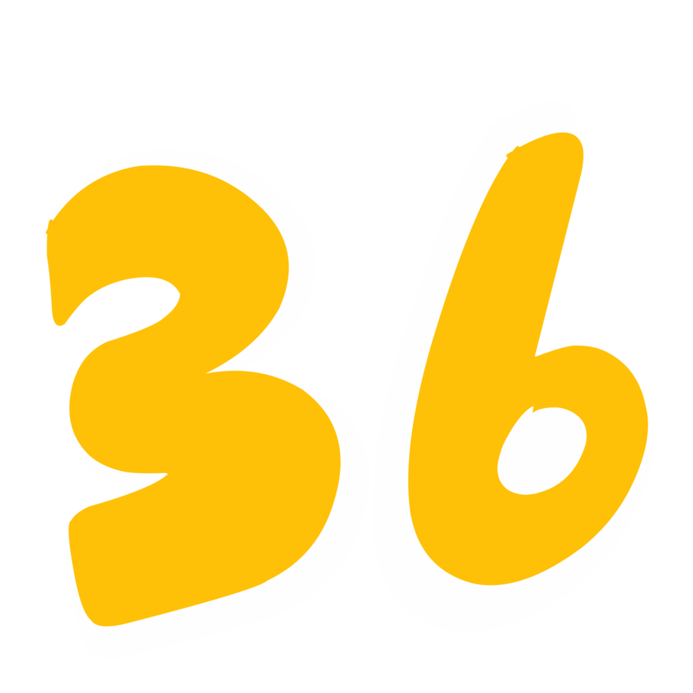 Number thirty six png
