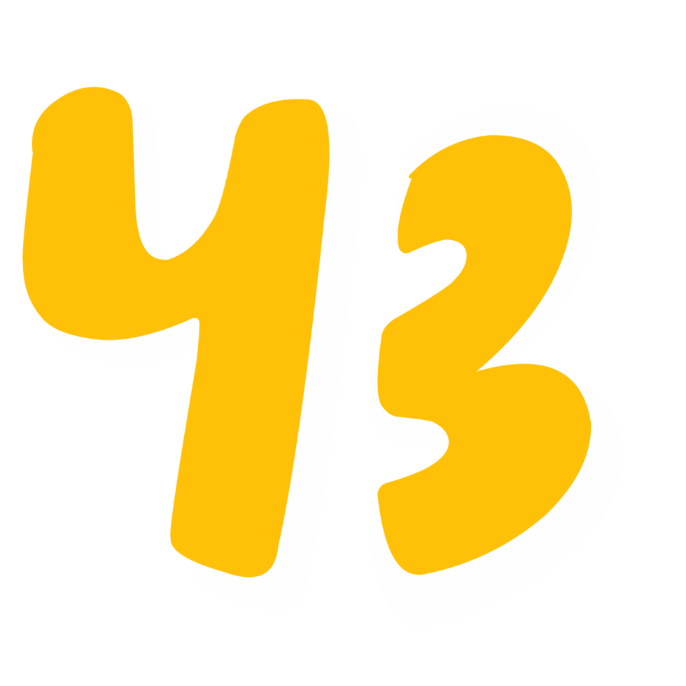 Number forty three png