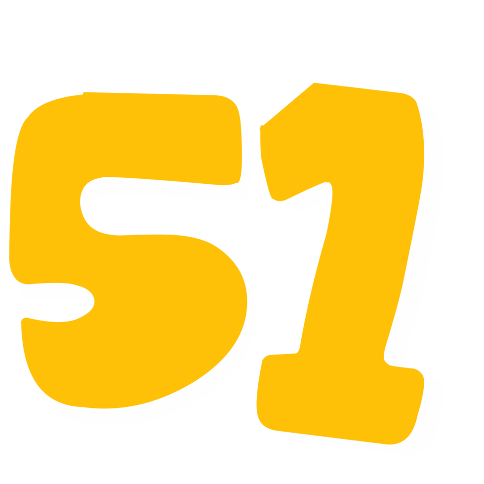 Number fifty one png