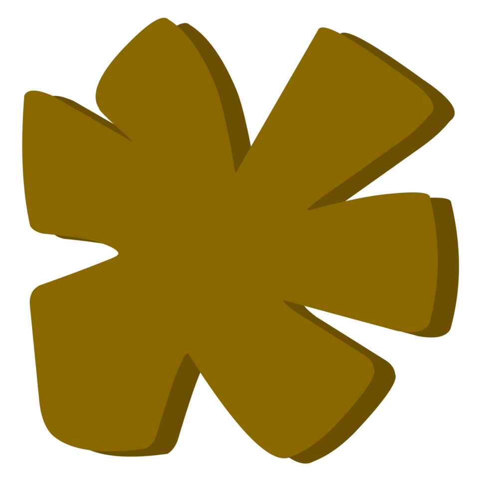 flower doodle art brown png