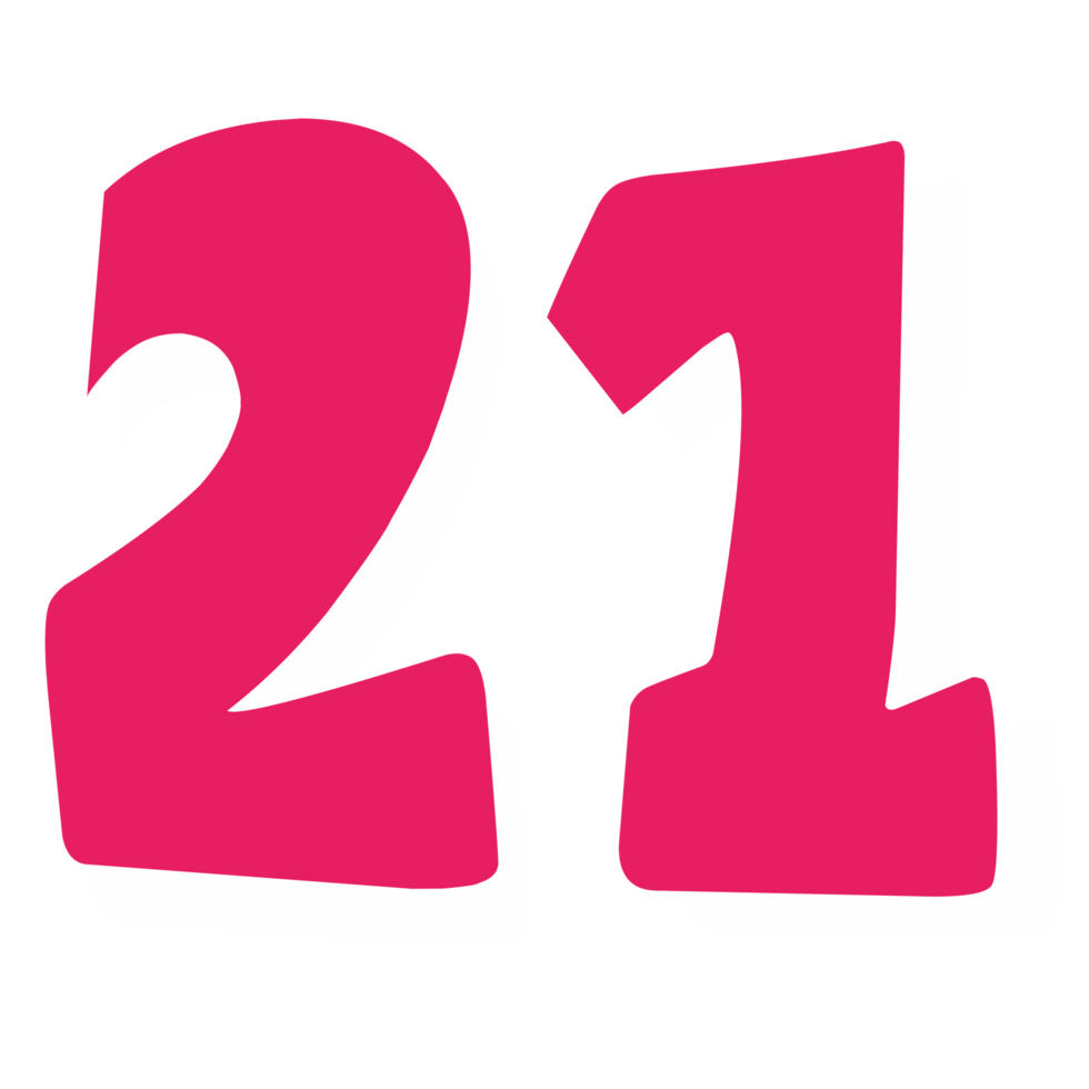 twenty two pink icon number png