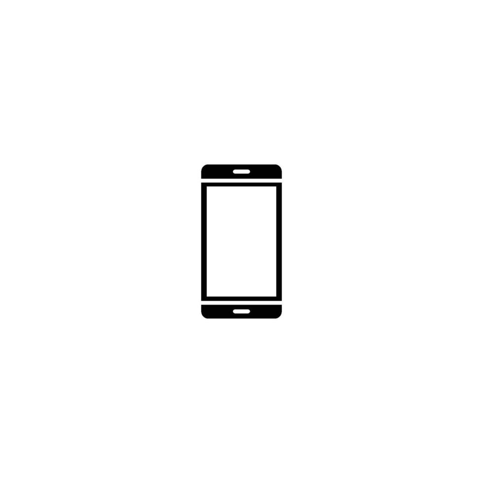A black and white illustration of a smartphone vector