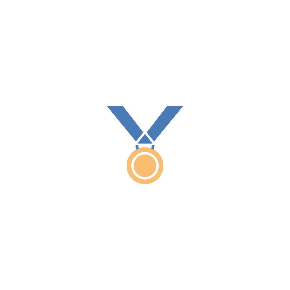 A medal is shown on a white background vector