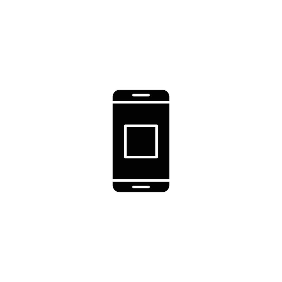 A black and white image of a smartphone vector