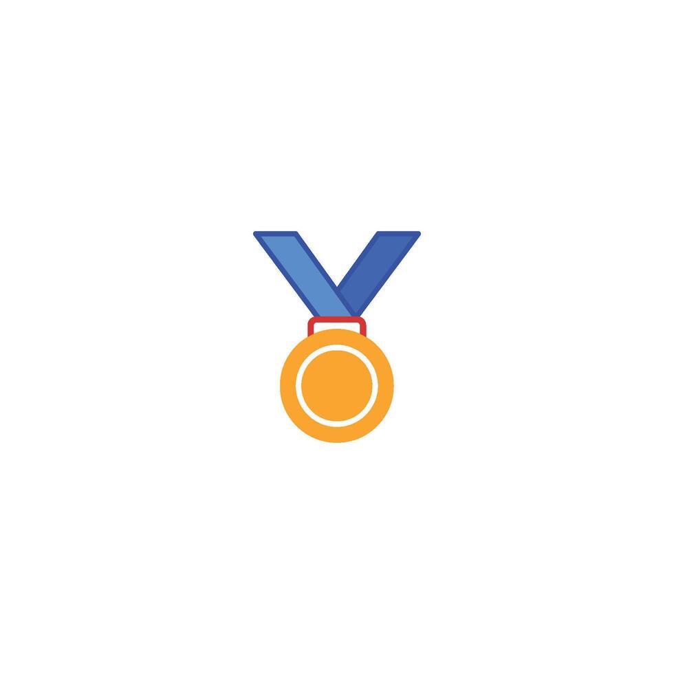A medal is shown on a white background vector