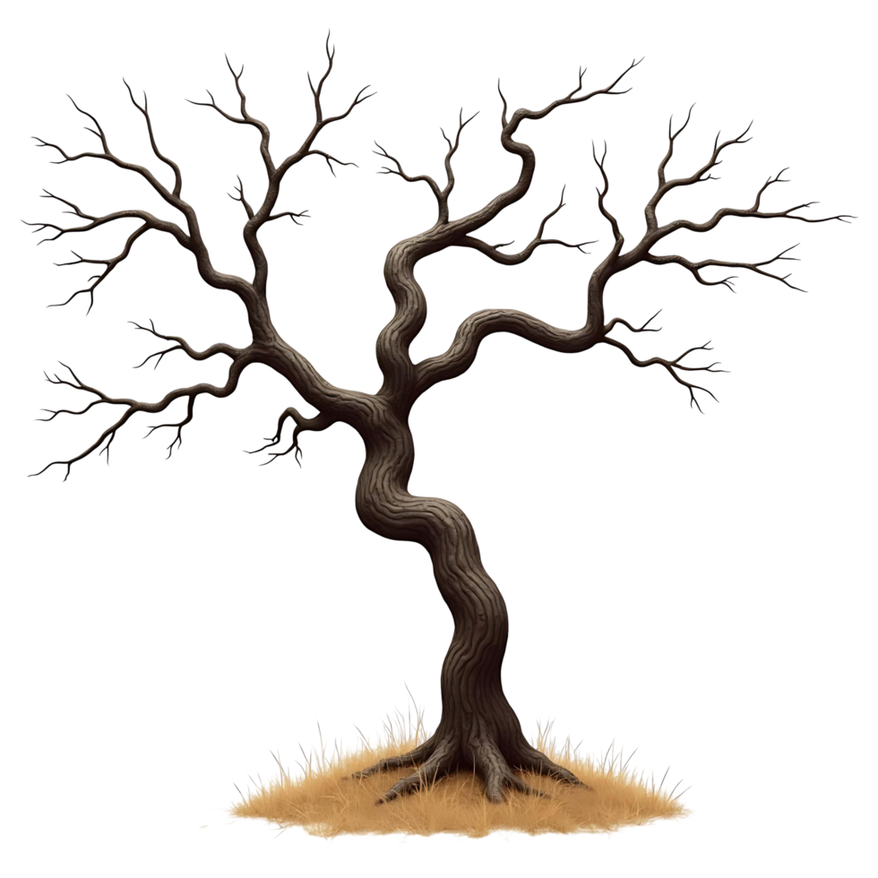 Stunning Digital Illustration of a Fallen Dead Tree Perfect for Nature Designs png
