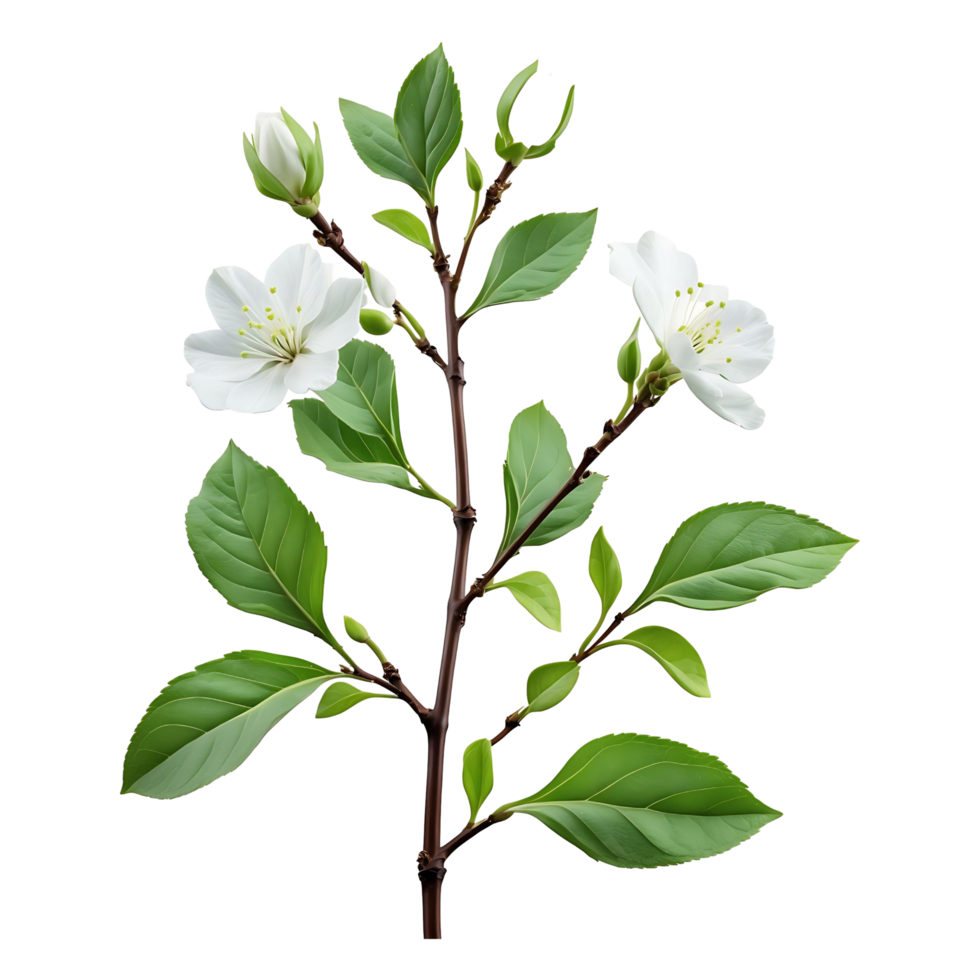Isolated Blooming Twig on Transparent Background Perfect for Digital Designs png