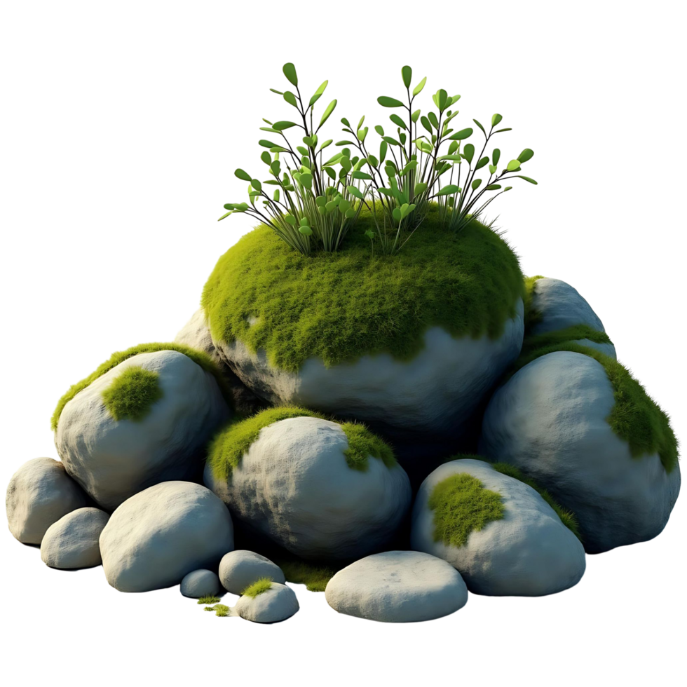 High-Quality Nature Rocks Ideal for Game 3D Design png