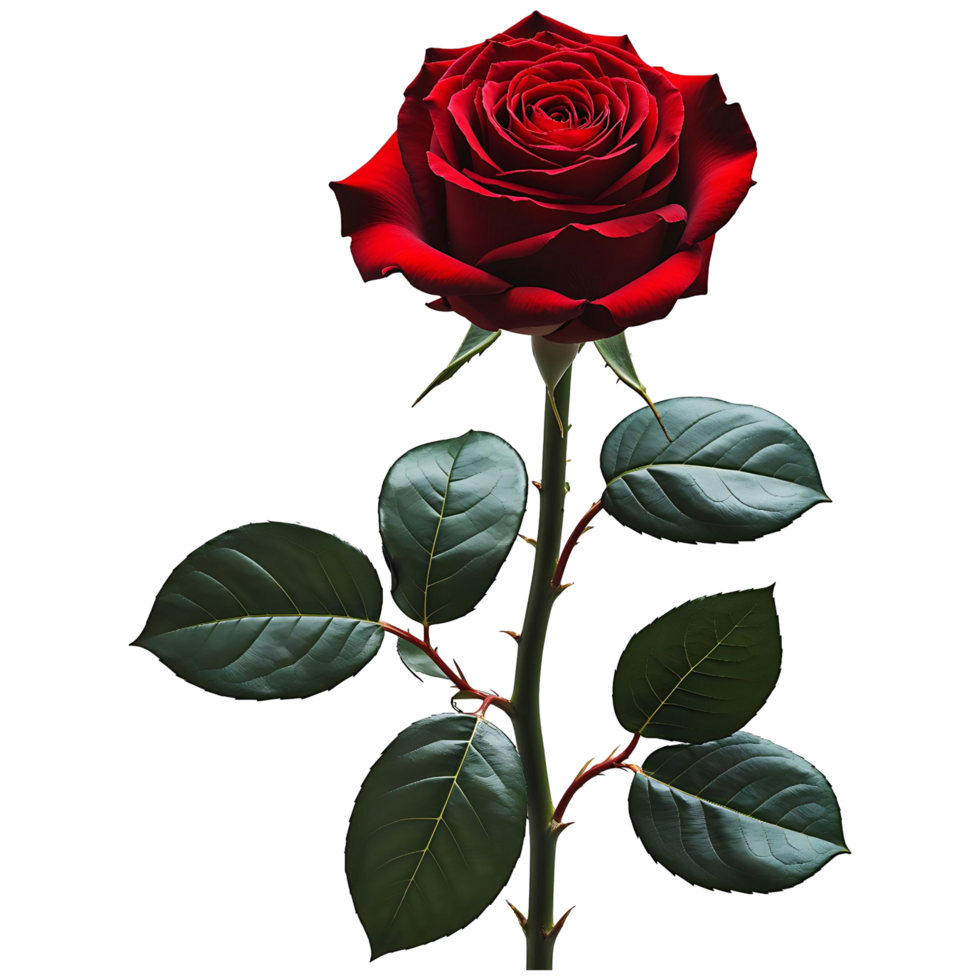 Red Rose Isolated Ideal for Invitations Floral Graphics png