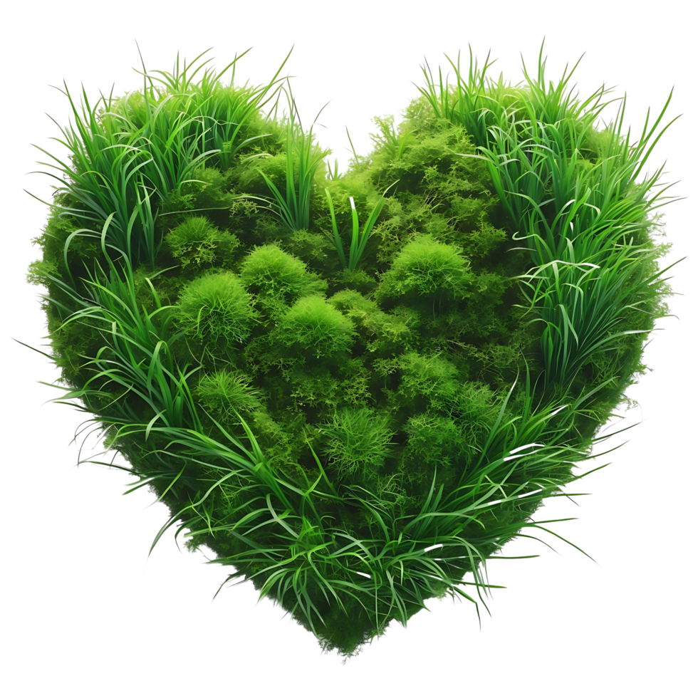 Realistic Grass Heart Clipart Download Royalty Free Transparent Image png