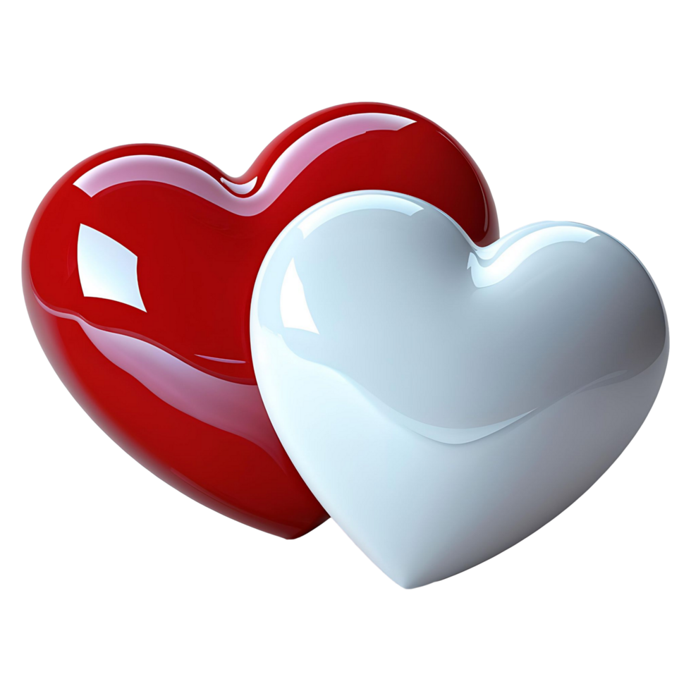 Elegant 3D Heart Illustration Love Romance Digital Artwork for Designers png