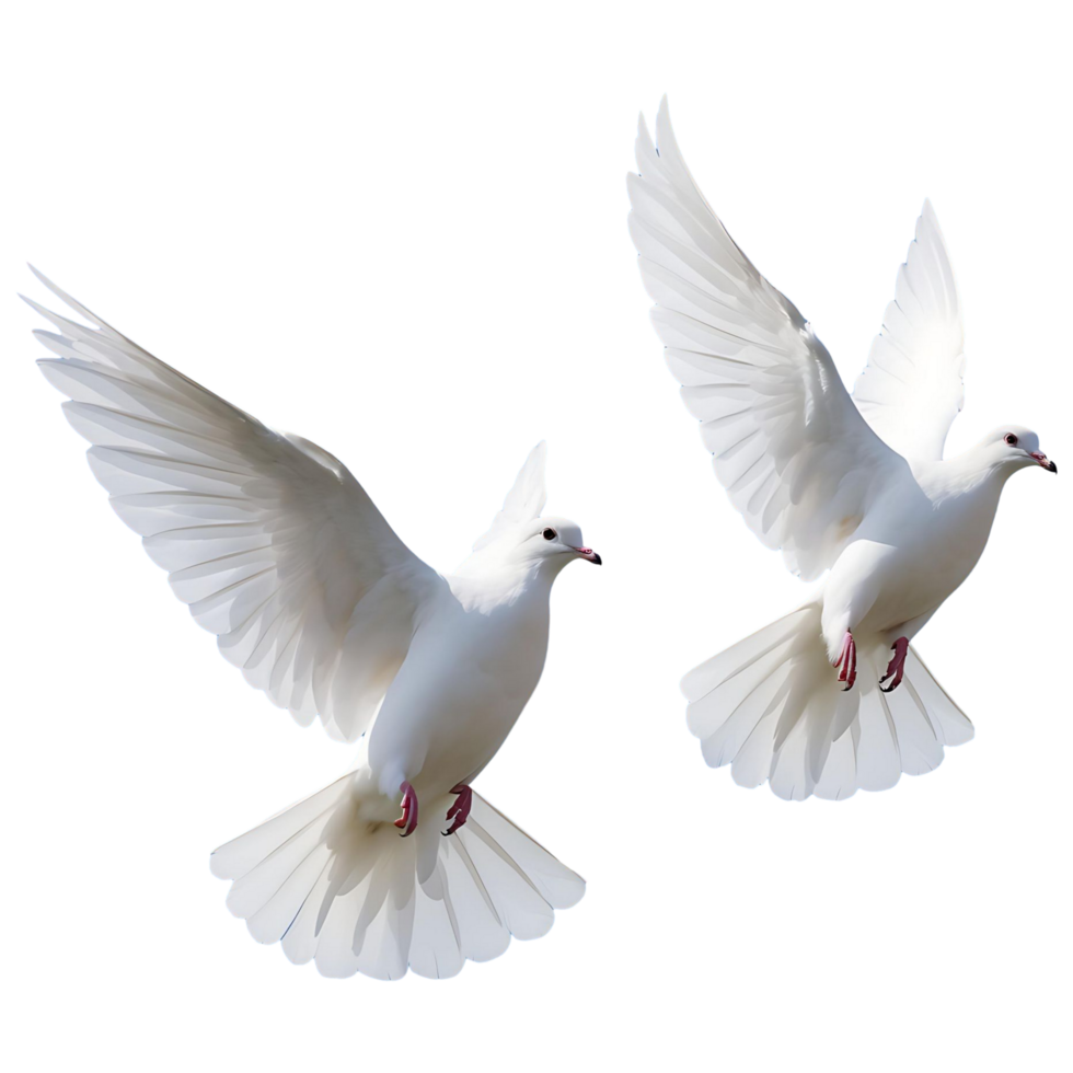 Elegant Flying Doves Perfect for Designs and Projects png
