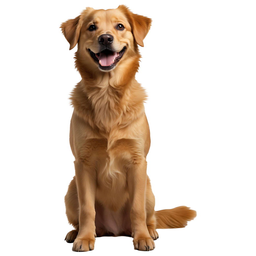 Attentive Sitting Dog Transparent Background for Pet Designs png