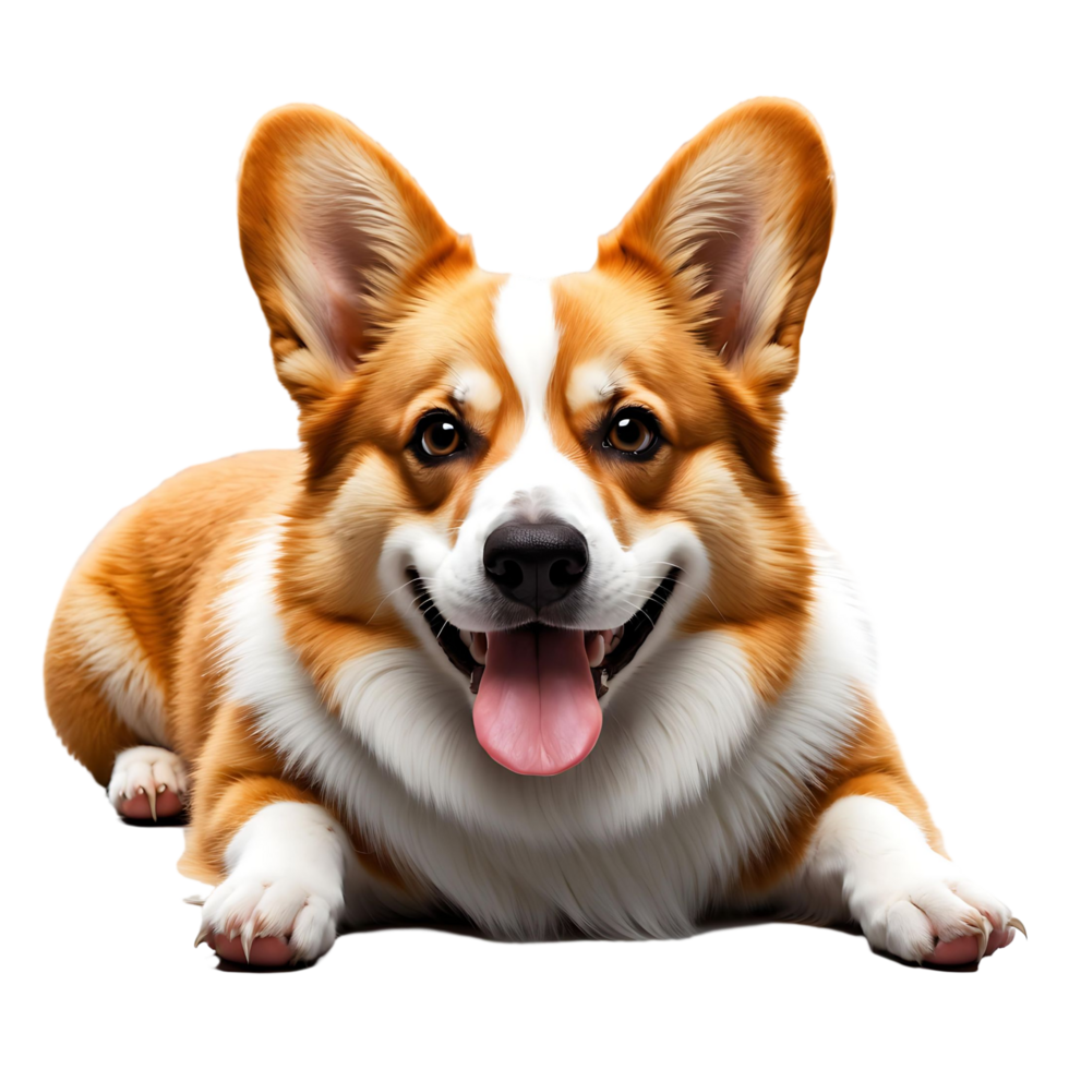 Adorable Corgi Lying Down Perfect for Branding Stickers Merch png