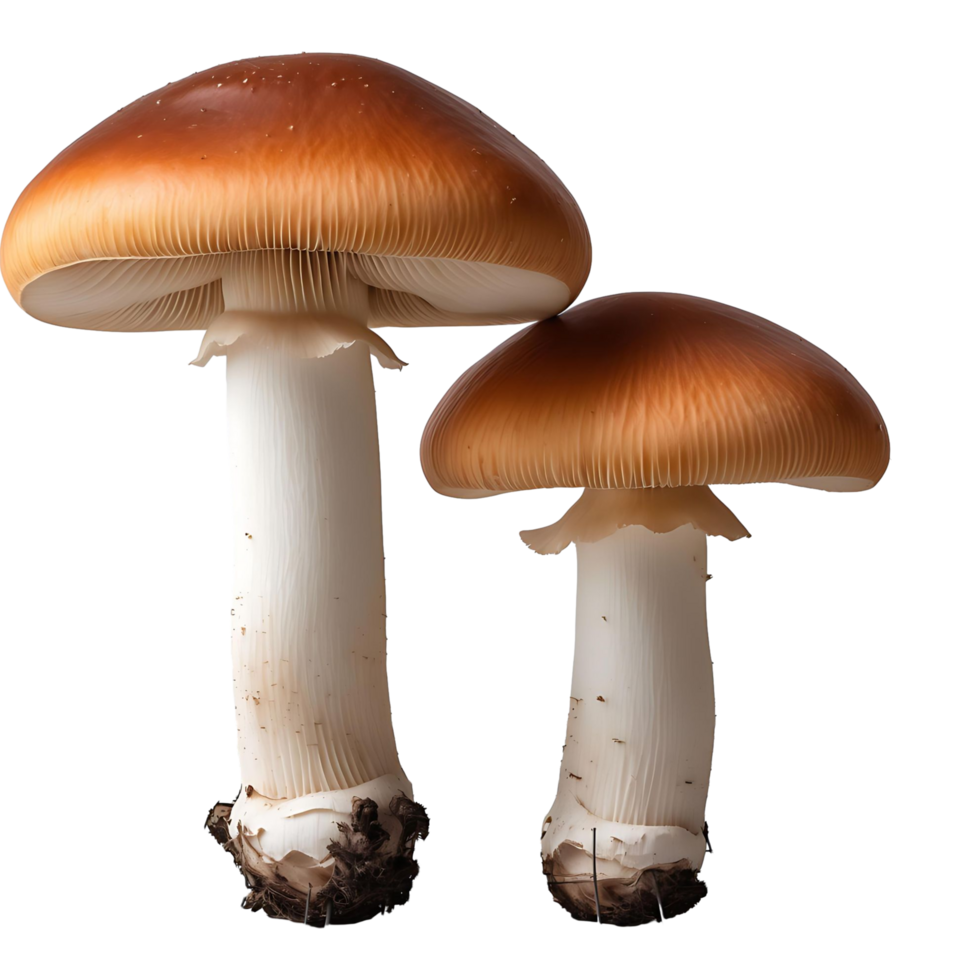 Realistic Edible Mushrooms Clipart Isolated for Design Print png